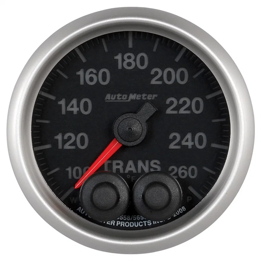 GAUGE; TRANS TEMP; 2 1/16in.; 260deg.F; STEPPER MOTOR W/PEAK/WARN; ELITE