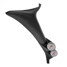 DIESEL GAUGE KIT; A-PILLAR; FORD 99-07; BOOST/EGT; 35PSI/1;600deg.F; ULTRA-LITE image 1