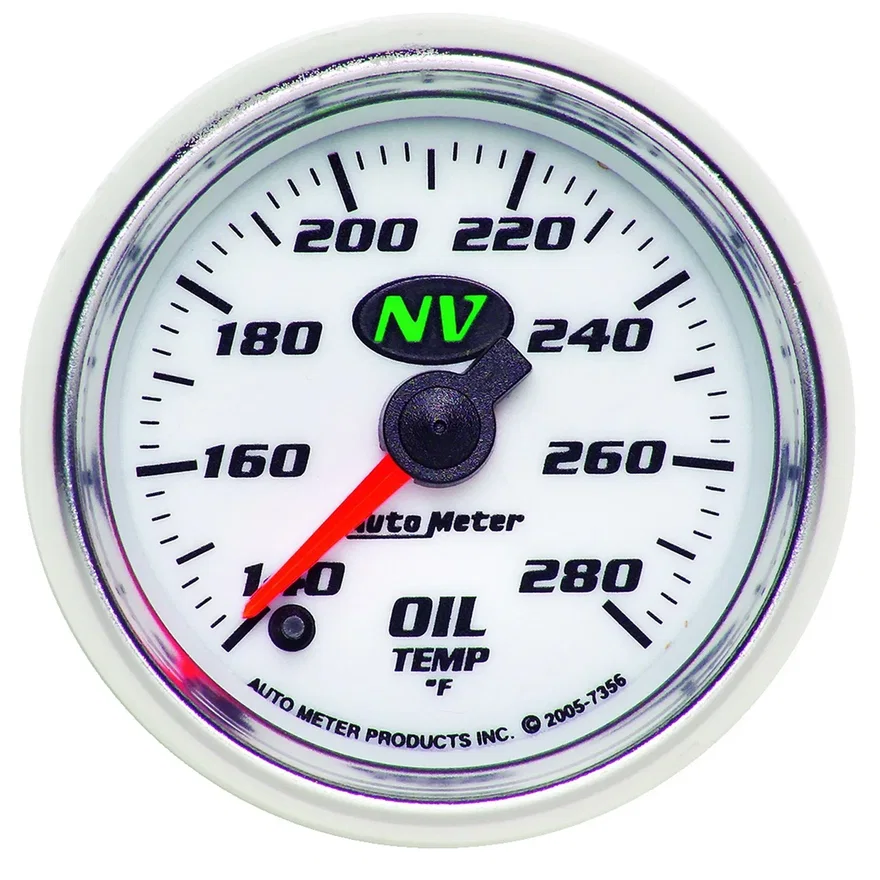 GAUGE; OIL TEMP; 2 1/16in.; 140-280deg.F; DIGITAL STEPPER MOTOR; NV