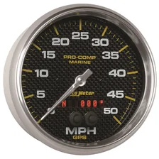 GAUGE; SPEEDOMETER; 5in.; 50MPH; GPS; MARINE CARBON FIBER image 3