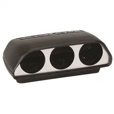 GAUGE MOUNT; UNIVERSAL DASH TOP; TRIPLE; 2 1/16in.; BLACK image 3