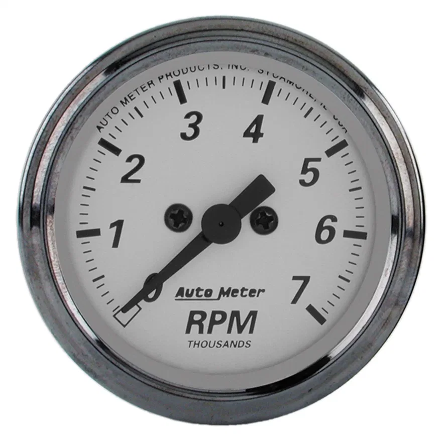 GAUGE; TACHOMETER; 2 1/16in.; 7K RPM; IN-DASH; AMERICAN PLATINUM
