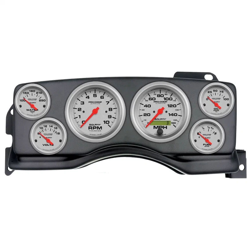 DIRECT FIT DASH KIT; (3 3/8in. X2; 2 1/16in. X4); FORD MUSTANG 90-93; ULTRA-LITE