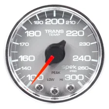 GAUGE; TRANS TEMP; 2 1/16in.; 300deg.F; STEPPER MOTOR W/PK/WRN; SLVR/CHRM; SPEK- image 2