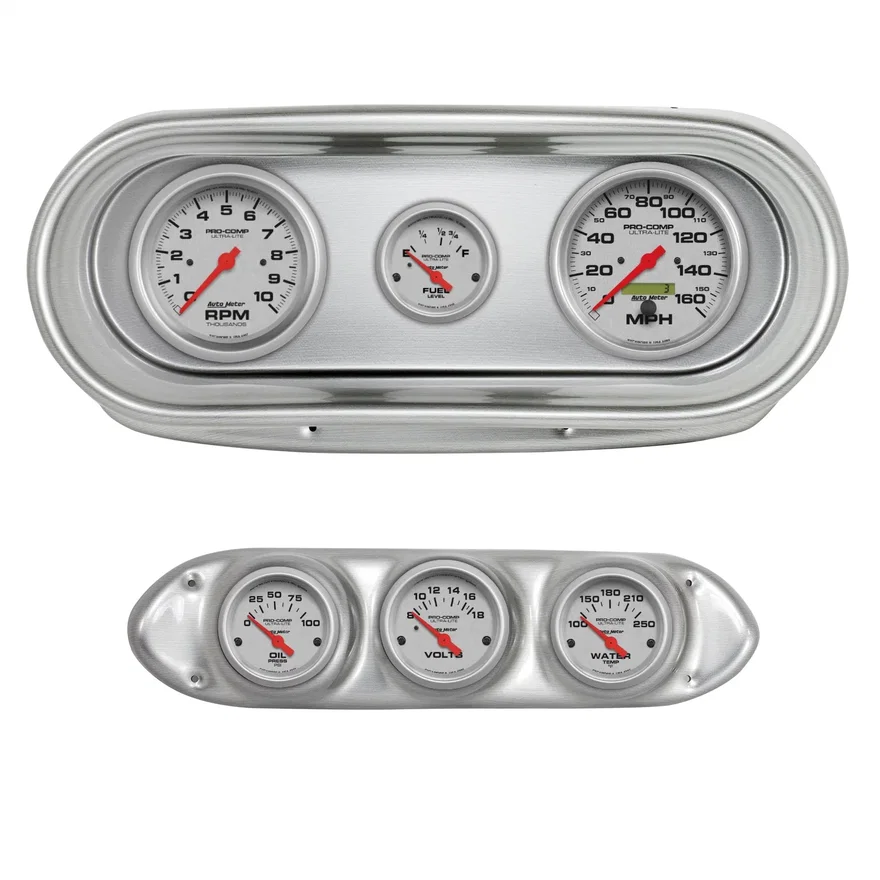 DIRECT FIT DASH KIT; NOVA 62-65; TACH/MPH/FUEL/OILP/WTMP/VOLT; ULTRA-LITE for Chevrolet Chevy II