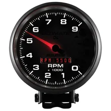 GAUGE; TACH; 5in.; 9K RPM; PEDESTAL; DATALOGGING; ULTIMATE DL PLAYBACK; SILVER image 4