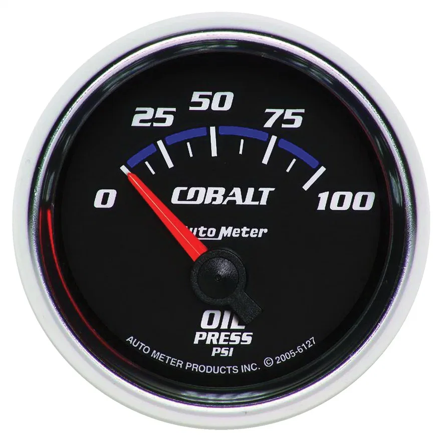 GAUGE; OIL PRESSURE; 2 1/16in.; 100PSI; ELECTRIC; COBALT