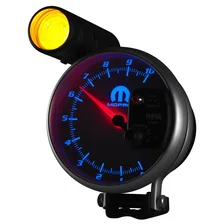 GAUGE; TACHOMETER; 5in.; 10K RPM; PEDESTAL W/EXT. SHIFT-LITE; WHITE; MOPAR image 3
