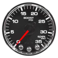 GAUGE; BOOST; 2 1/16in.; 35PSI; STEPPER MOTOR W/PEAK/WARN; BLK/CHROME; SPEK-PRO image 2