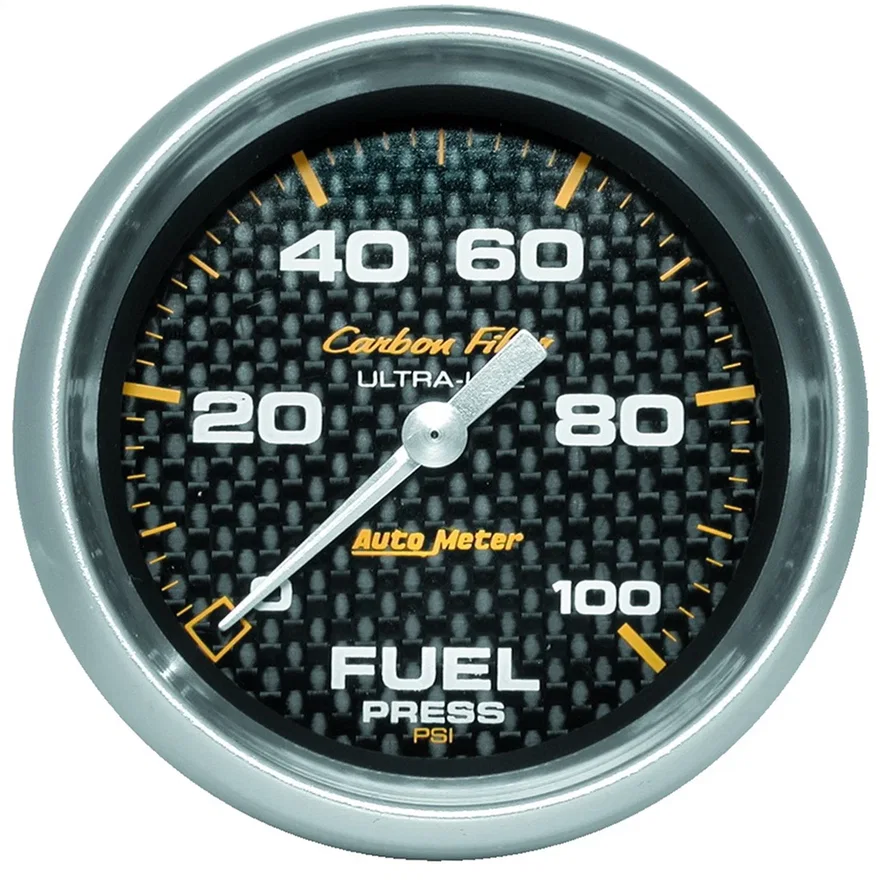 GAUGE; FUEL PRESSURE; 2 5/8in.; 100PSI; DIGITAL STEPPER MOTOR; CARBON FIBER
