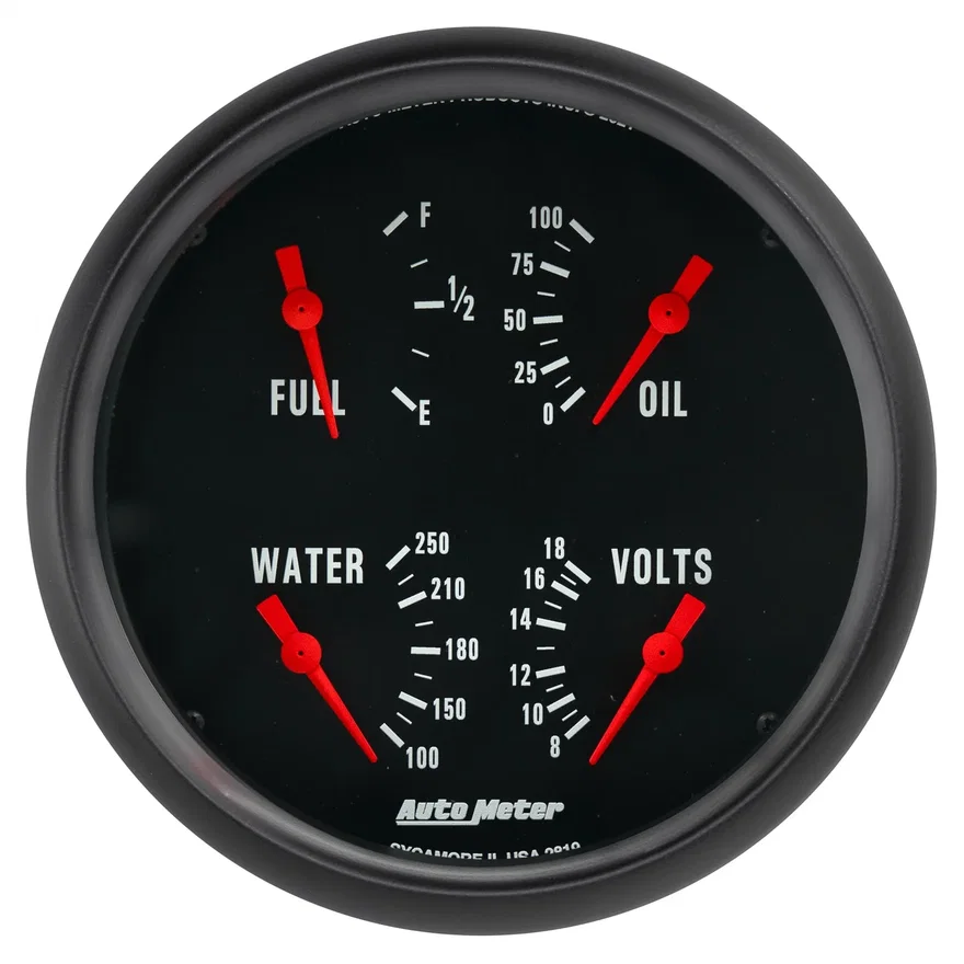 GAUGE; QUAD; 5in.; 0OE-90OF; ELEC; Z-SERIES