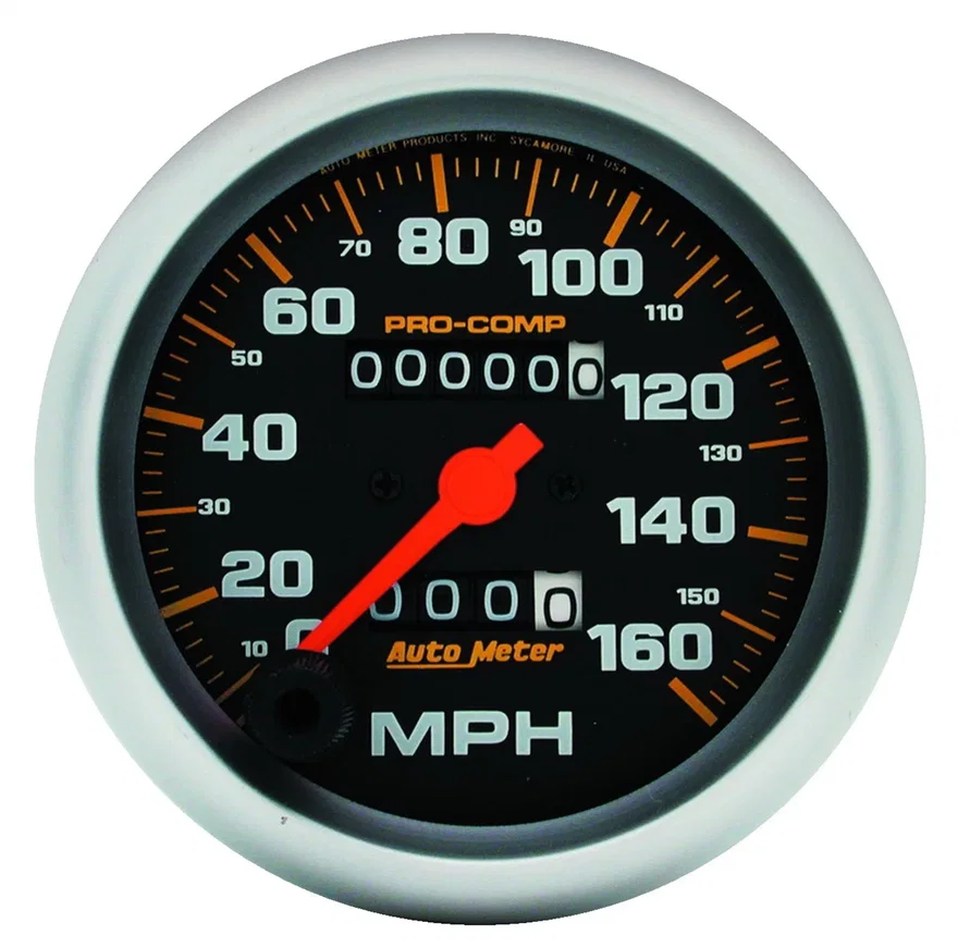 GAUGE; SPEEDOMETER; 3 3/8in.; 160MPH; MECHANICAL; PRO-COMP