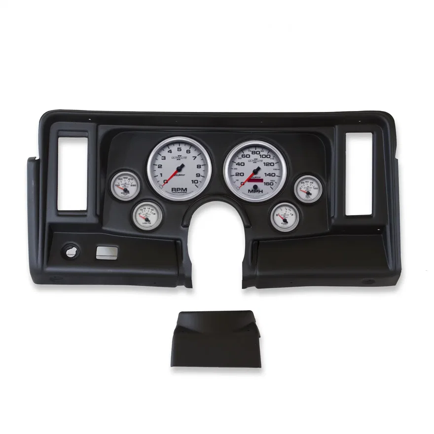DIRECT FIT DASH KIT; NOVA 69-76; TACH/MPH/FUEL/OILP/WTMP/VOLT; ULTRA-LITE II