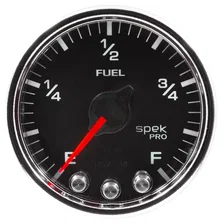 GAUGE; FUEL LEVEL; 2 1/16in.; 0-270O PROGRAMMABLE; BLK/CHRM; SPEK-PRO image 2
