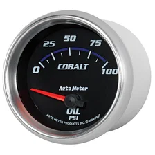 GAUGE; OIL PRESSURE; 2 5/8in.; 100PSI; ELECTRIC; COBALT image 2