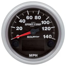 GAUGE; SPEEDOMETER; 3 3/8in.; 140MPH; SPN 84; SPORT-COMP II image 1