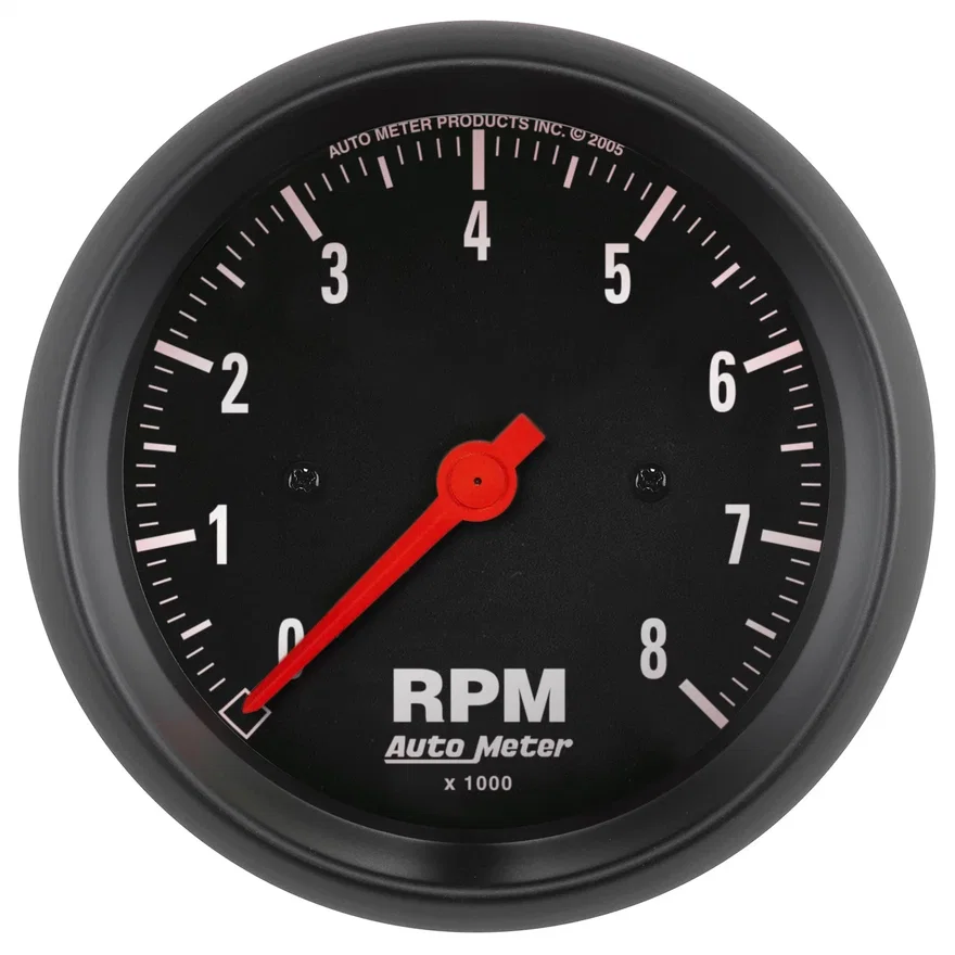 GAUGE; TACHOMETER; 3 3/8in.; 8K RPM; IN-DASH; Z-SERIES
