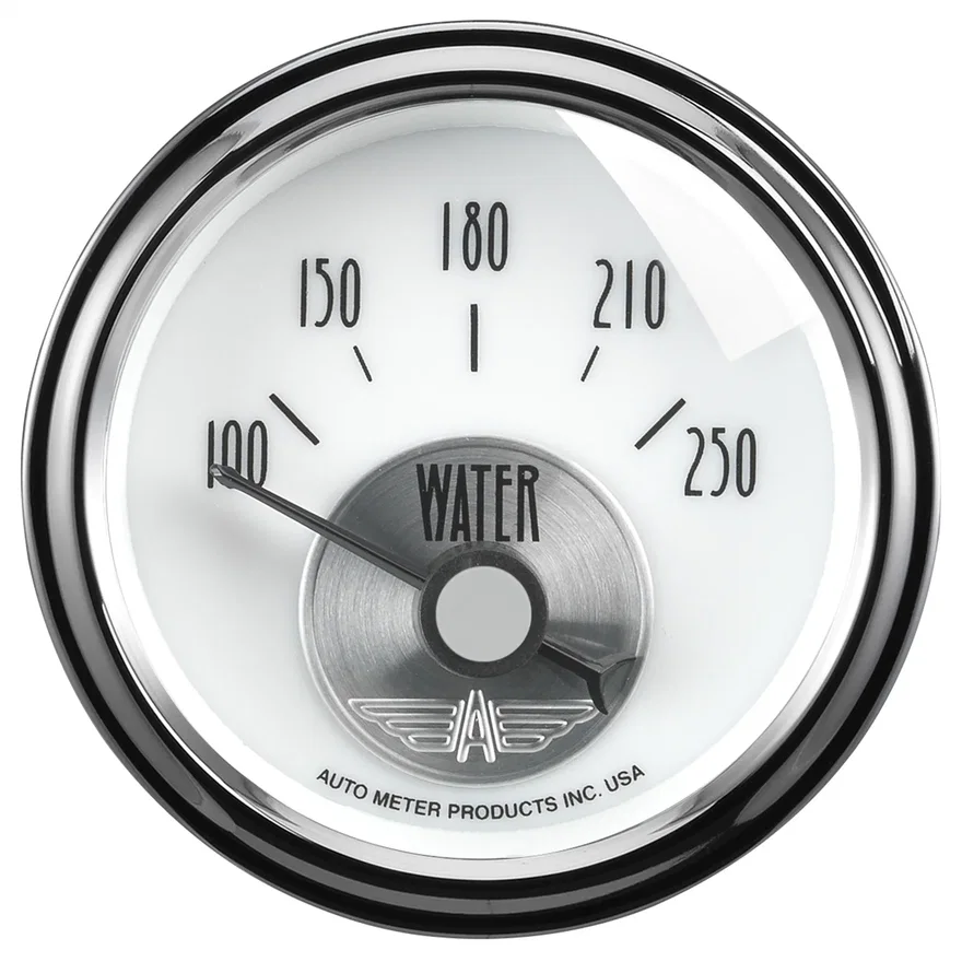 GAUGE; WATER TEMP; 2 1/16in.; 250deg.F; ELEC; PRESTIGE PEARL