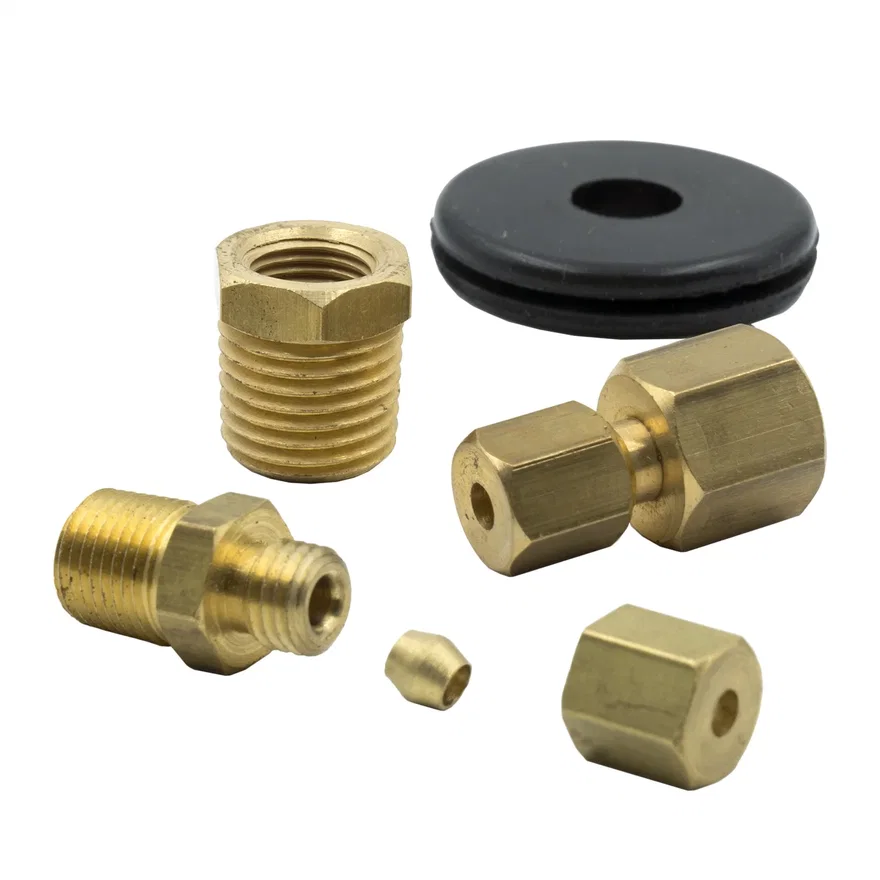 FITTING KIT; 1/8in. NPTF COMPRESSION TO 1/8in. LINE; BRASS