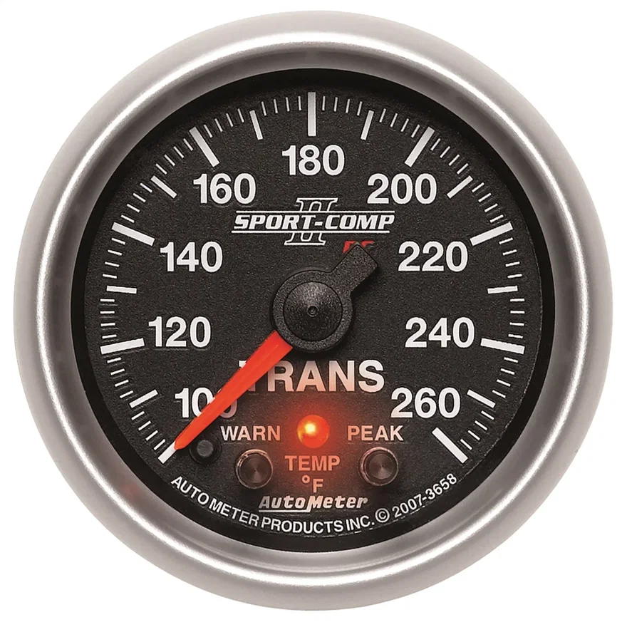 GAUGE; TRANS TEMP; 2 1/16in.; 100-260deg.F; STEPPER MOTOR W/PEAK/WRN; SPORT-COMP