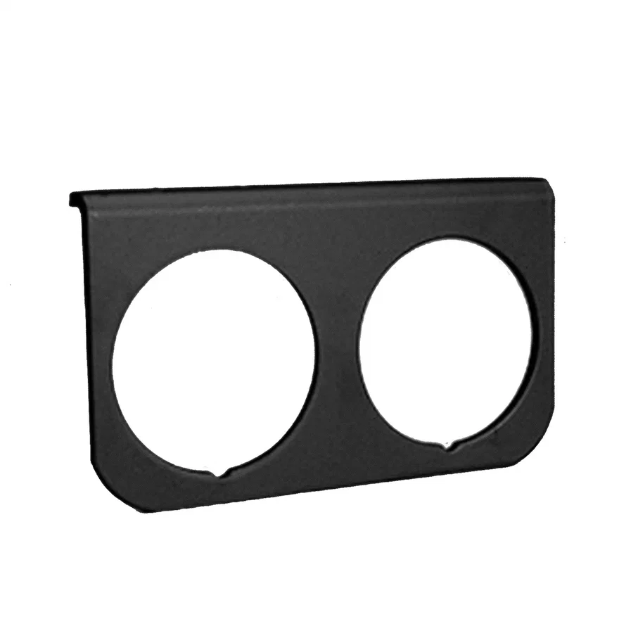 GAUGE MOUNTING PANEL; DUAL; 2 1/16in.; BLACK; ALUMINUM