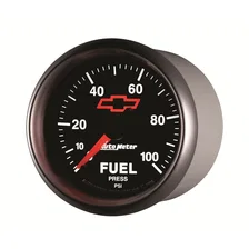 GAUGE; FUEL PRESSURE; 2 1/16in.; 100PSI; DIGITAL STEPPER MOTOR; CHEVY RED BOWTIE image 2