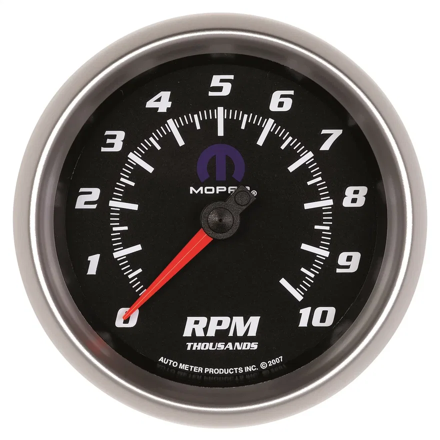 GAUGE; TACHOMETER; 3 3/8in.; 10K RPM; IN-DASH; BLACK; MOPAR