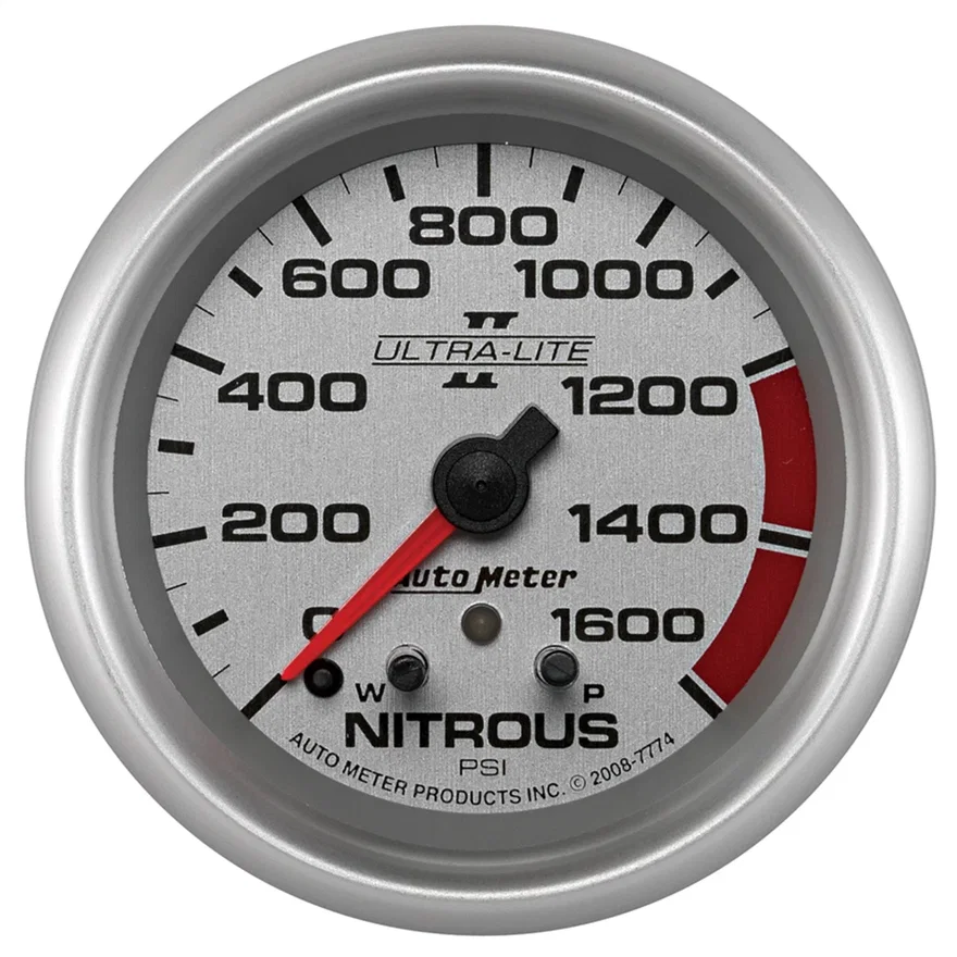 GAUGE; NITROUS PRESS; 2 5/8in.; 1600PSI; STEPPER MOTOR W/PK/WRN; ULTRA-LITE II