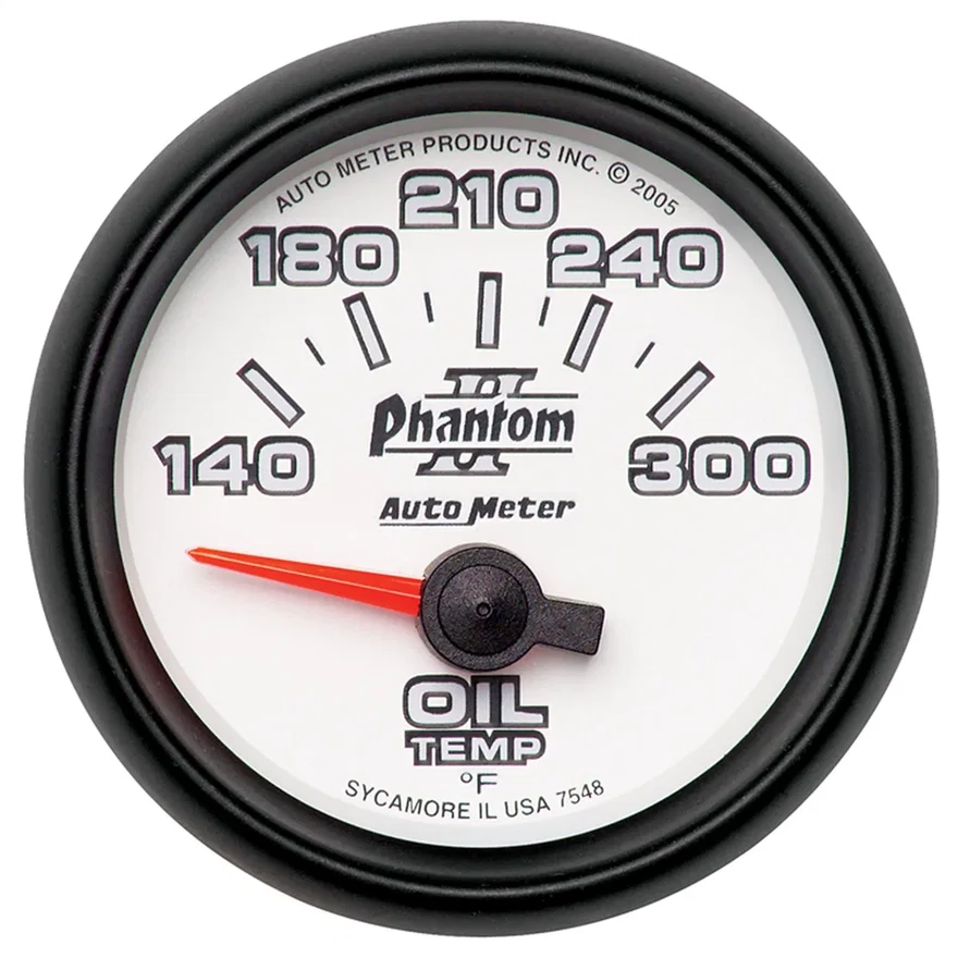 GAUGE; OIL TEMP; 2 1/16in.; 140-300deg.F; ELECTRIC; PHANTOM II