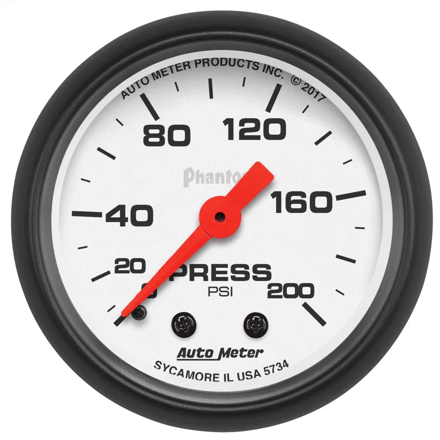 GAUGE; PRESSURE; 2 1/16in.; 200PSI; MECHANICAL; PHANTOM