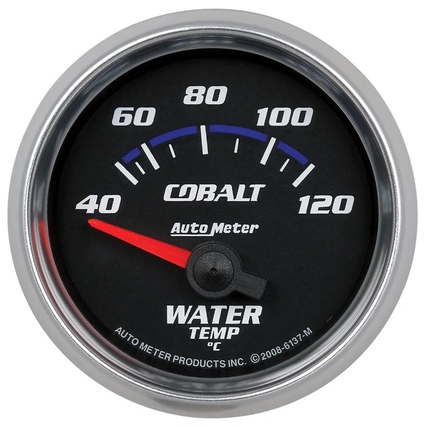 GAUGE; WATER TEMP; 2 1/16in.; 40-120deg.C; ELECTRIC; COBALT