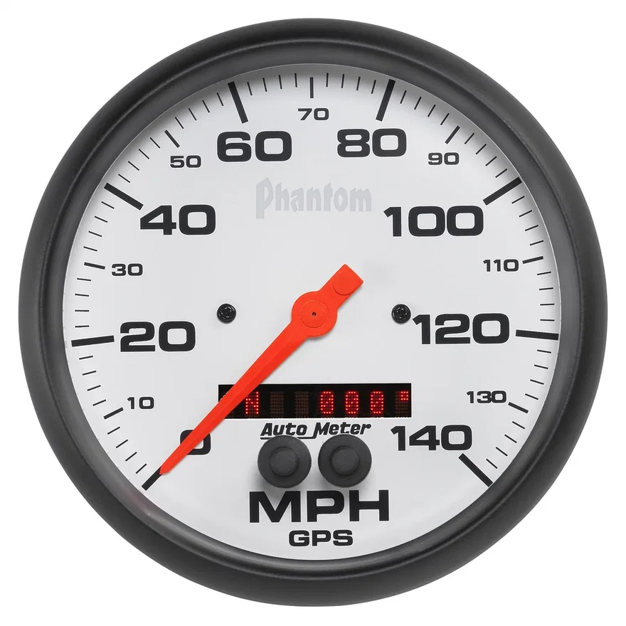 GAUGE; SPEEDOMETER; 5in.; 140MPH; GPS; PHANTOM