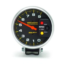 GAUGE; TACHOMETER; 5in.; 9K RPM; PEDESTAL W/PEAK MEMORY; PRO-COMP image 2