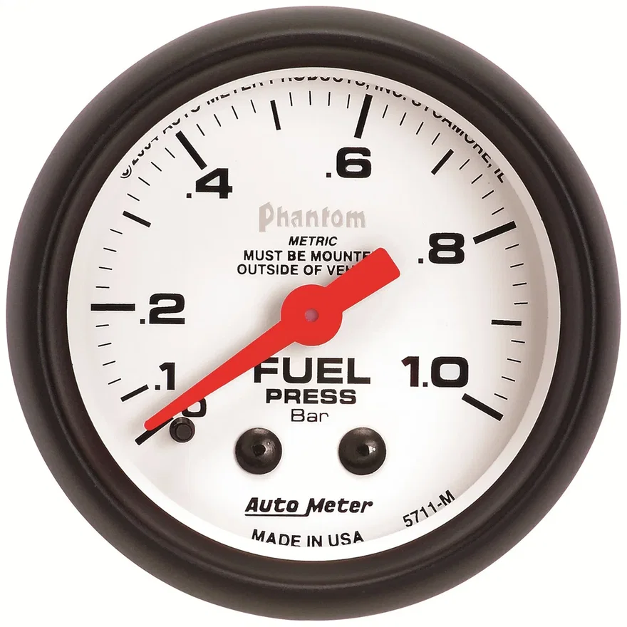 GAUGE; FUEL PRESSURE; 2 1/16in.; 1.0BAR; MECHANICAL; PHANTOM