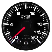 GAUGE; PYRO. (EGT); 2 1/16in.; 2000deg.F; STEPPER MOTOR W/PEAK/WARN; BLK/BLK; SP image 5