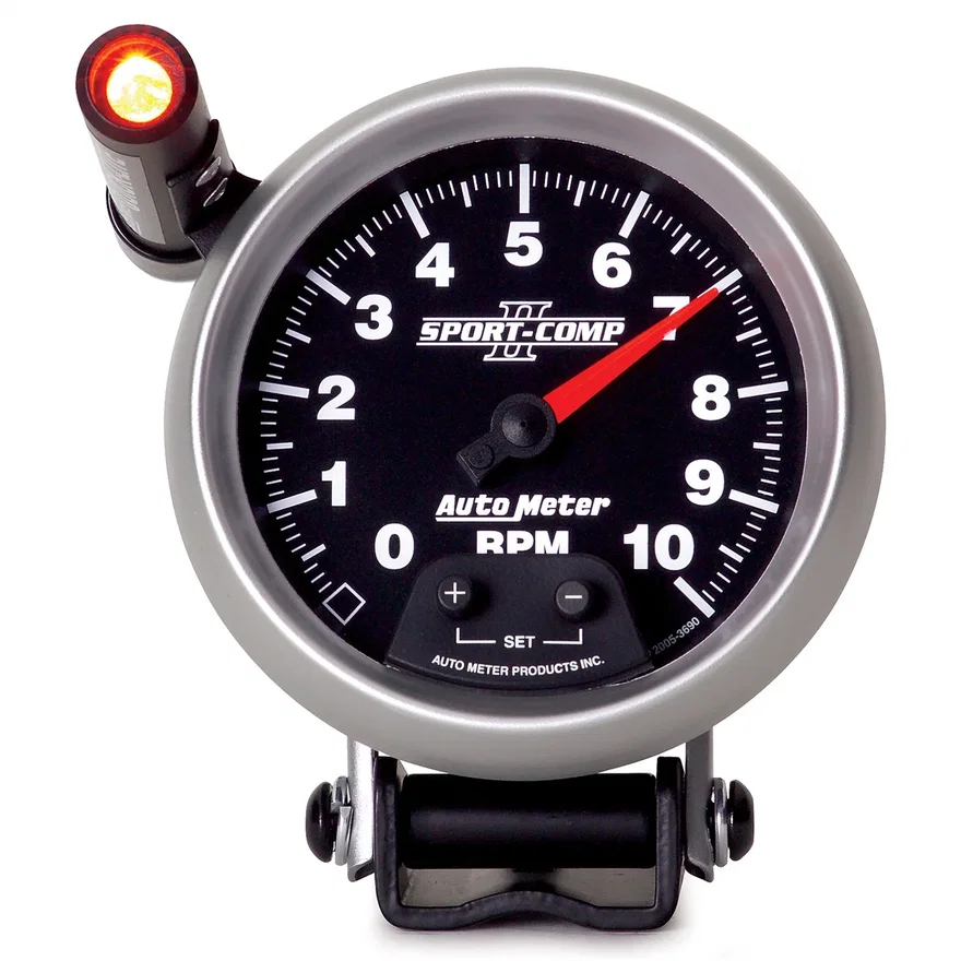 GAUGE; TACHOMETER; 3 3/4in.; 10K RPM; PEDESTAL W/EXT. QUICK-LITE; SPORT-COMP II
