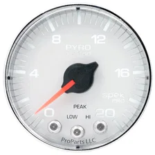 GAUGE; PYRO. (EGT); 2 1/16in.; 2000deg.F; STEPPER MOTOR W/PEAK/WARN; WHT/CHRM; S image 2