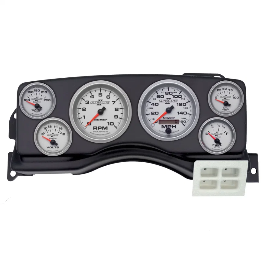 DIRECT FIT DASH KIT; (3 3/8in. X2; 2 1/16in. X4); FORD MUSTANG 87-89; ULTRA-LITE