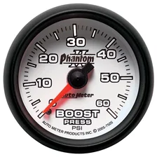 GAUGE; BOOST; 2 1/16in.; 60PSI; MECHANICAL; PHANTOM II image 2