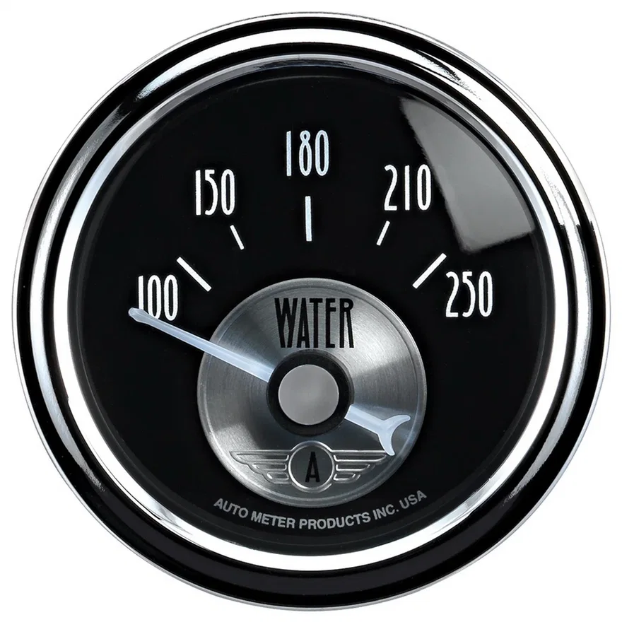 GAUGE; WATER TEMP; 2 1/16in.; 250deg.F; ELEC; PRESTIGE BLK. DIAMOND