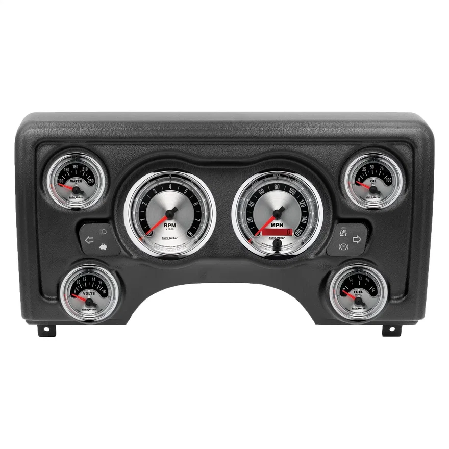 DIRECT FIT DASH KIT; (3 3/8in. X2; 2 1/16in. X4) JEEP TJ 97-06; AMERICAN MUSCLE
