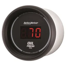 GAUGE; OIL PRESSURE; 2 1/16in.; 100PSI; DIGITAL; BLACK DIAL W/RED LED image 2