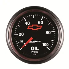 GAUGE; OIL PRESSURE; 2 1/16in.; 100PSI; DIGITAL STEPPER MOTOR; CHEVY RED BOWTIE; image 3