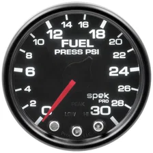 GAUGE; FUEL PRESS; 2 1/16in.; 30PSI; STEPPER MOTOR W/PK/WRN; BLK/SMOKE/BLK; SPEK image 2