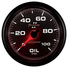 GAUGE; OIL PRESSURE; 2 5/8in.; 100PSI; MECHANICAL; PHANTOM II image 4