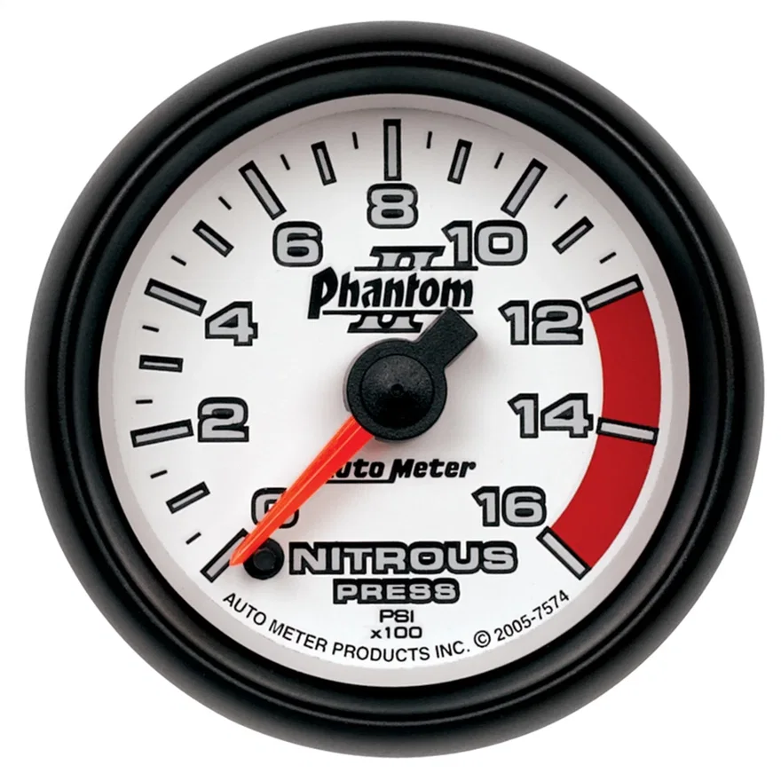 GAUGE; NITROUS PRESSURE; 2 1/16in.; 1600PSI; DIGITAL STEPPER MOTOR; PHANTOM II