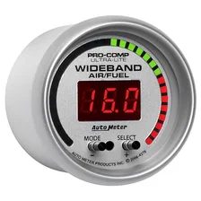 GAUGE; AIR/FUEL RATIO-PRO; 2 1/16in.; 10:1-20:1; DIGITAL W/PEAK/WRN; ULTRA-LITE image 3