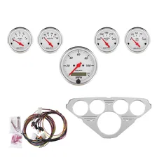 DIRECT FIT DASH KIT; CHEVY TRUCK 55-59; MPH/FUEL/OILP/WTMP/BAT; AW image 1