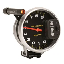 GAUGE; TACH; 5in.; 9K RPM; PEDESTAL W/QUICK LITE/PEAK MEMORY; PRO-COMP image 4