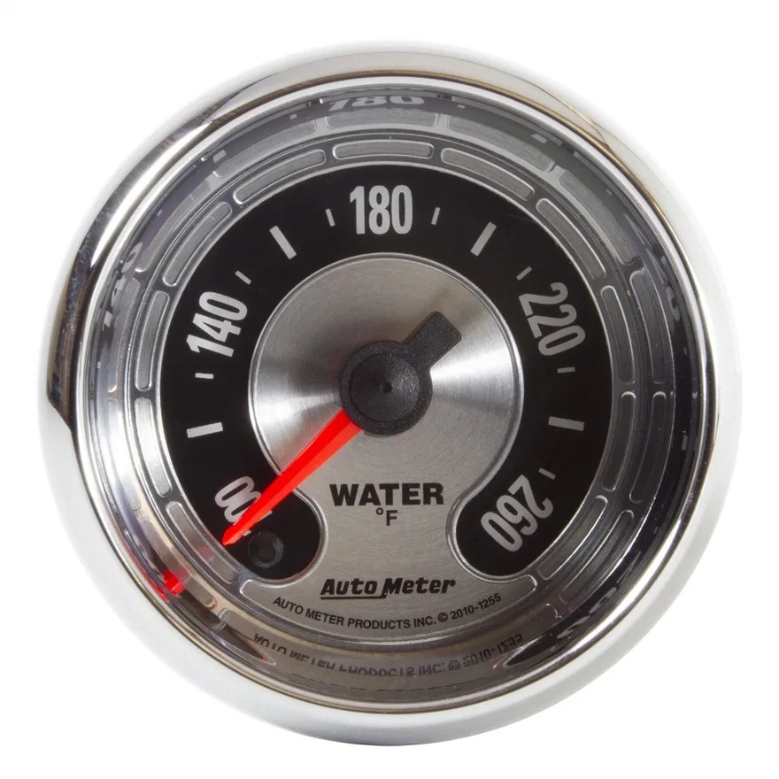 GAUGE; WATER TEMP; 2 1/16in.; 260deg.F; DIGITAL STEPPER MOTOR; AMERICAN MUSCLE